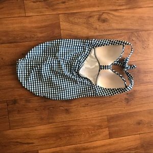 Merona Swim - Blue Checkered Retro One Piece Swimsuit Merona Swim - Blue Checkered Retro One Piece Swimsuit